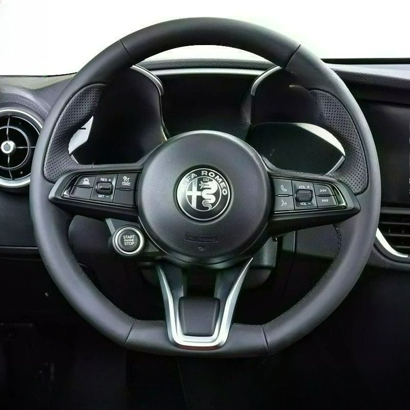 Car Steering Wheel Cover Anti Slip Breathable - 핸드 스티치 리노베이션 논슬립 내마모성 블랙