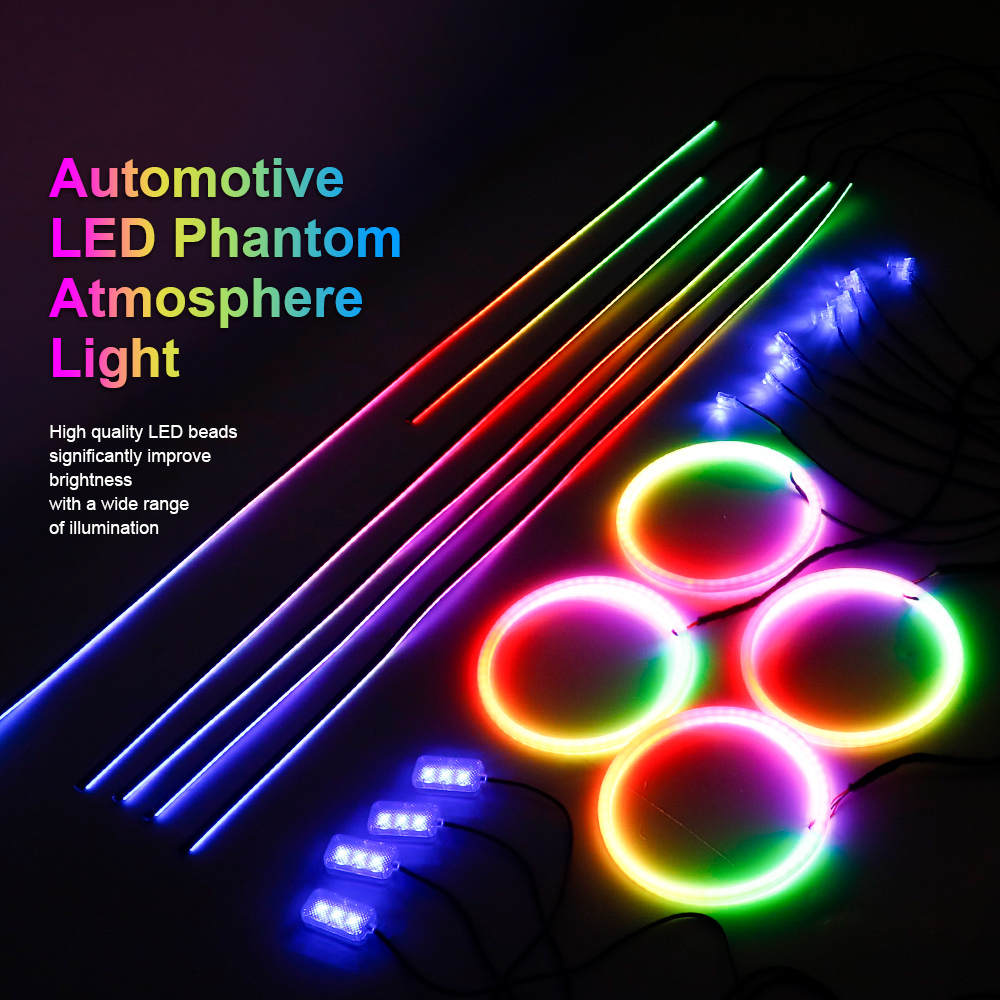 6/10/14/18/22, 1개의 차량용 앰비언트 조명 - Led Ambient Interior Car Lights App Control 리뷰 및 가격