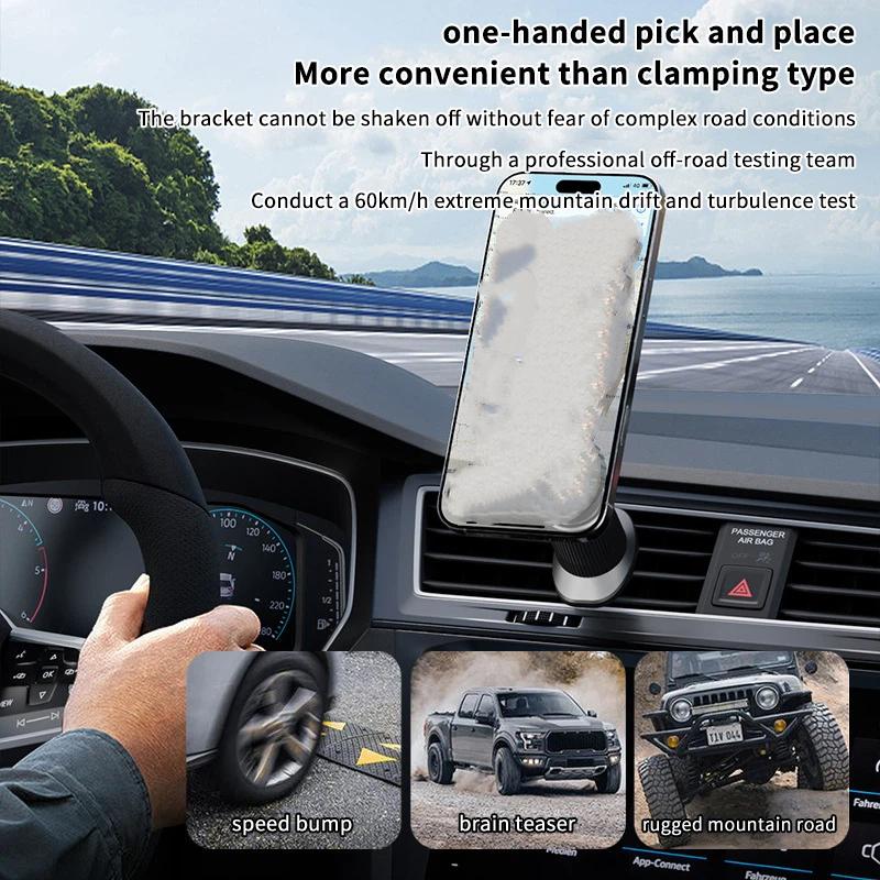 새로운 1개입 탄소 섬유 자석 차량용 휴대폰 거치대,  - Magnetic Phone Holder For Car Vent 리뷰 및 가격