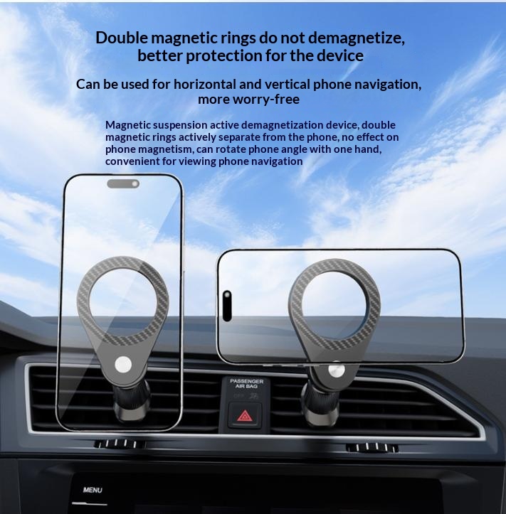 새로운 1개입 탄소 섬유 자석 차량용 휴대폰 거치대,  - Magnetic Phone Holder For Car Vent 리뷰 및 가격