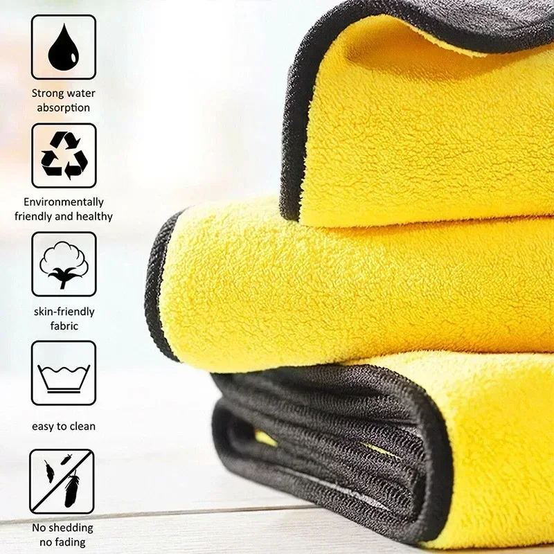 마이크로화이버 세차 청소용 천 두꺼운 양면 자동차 디테 - Microfiber Car Drying Towel Super Absorbent 리뷰 및 가격