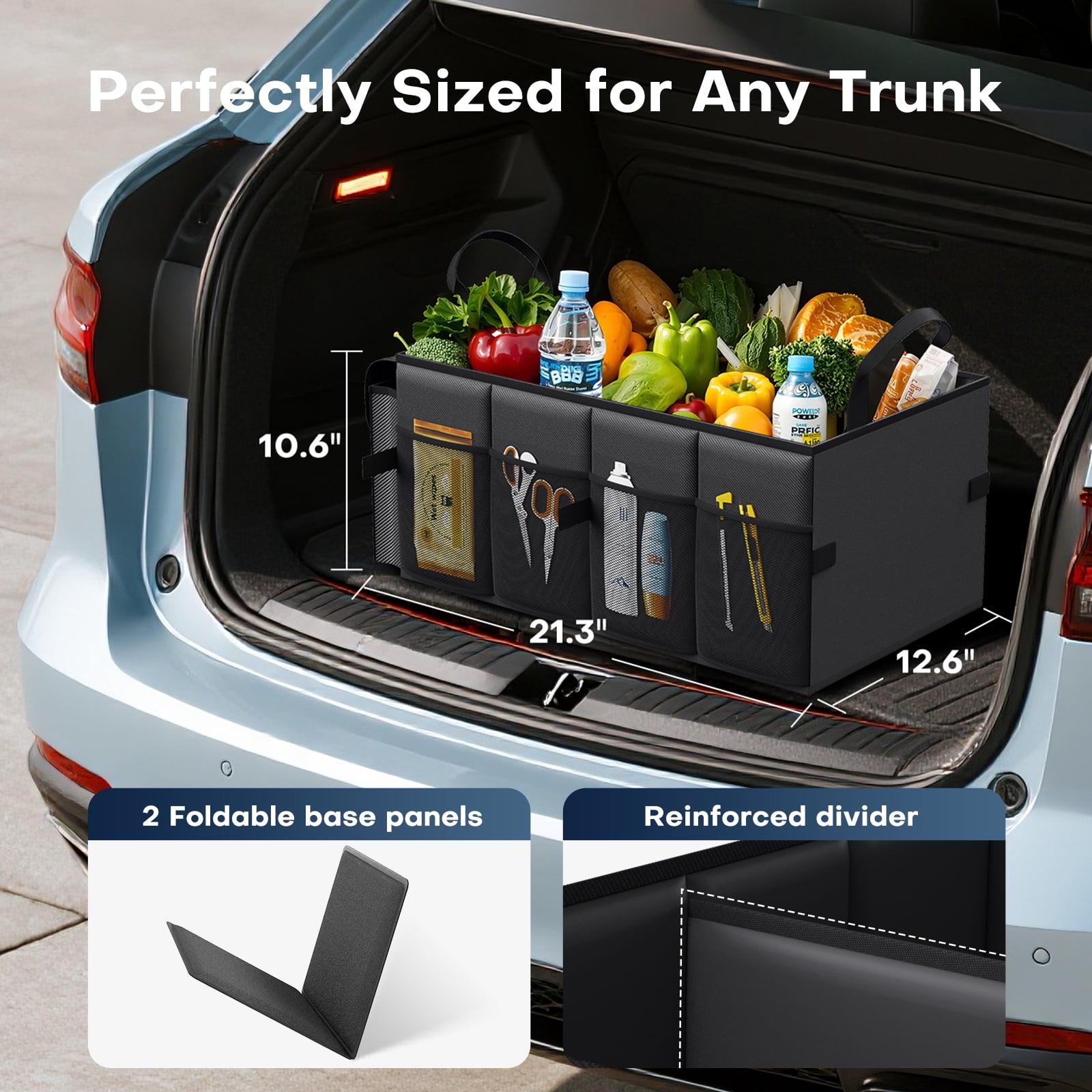 대용량 자동차 및 SUV 트렁크 정리함, 접이식 다중  - Car Trunk Organizer Foldable Storage Box 리뷰 및 가격