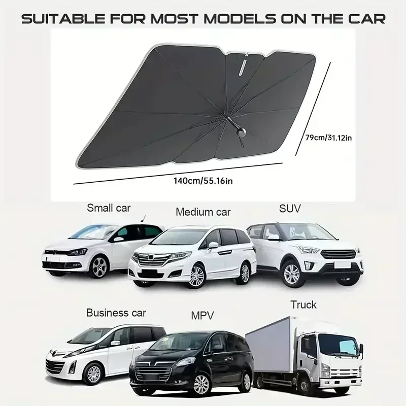 접이식 차량용 햇빛 가리개, 전면 유리창 햇빛 차단,  - Car Sunshade Windshield Umbrella Foldable 리뷰 및 가격