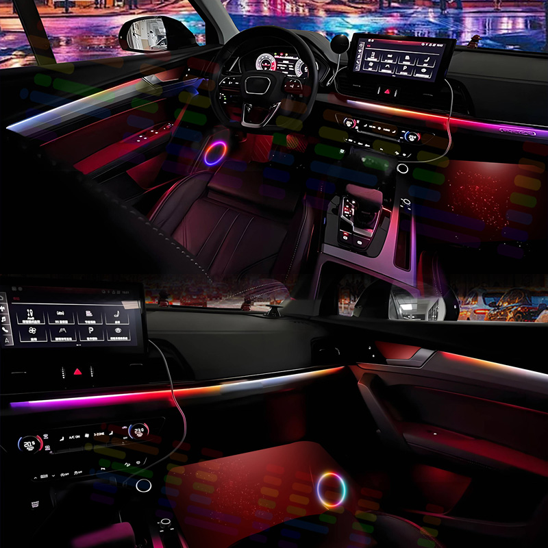 현대 투싼 2020 NX4 차량용 LED 엠비언트 램프 - Led Ambient Interior Car Lights App Control 리뷰 및 가격