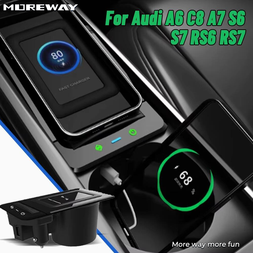 모어웨이 폰 홀더 마운트 고속 무선 충전기 아우디 A6 - Wireless Car Charger Mount Fast Charging 리뷰 및 가격