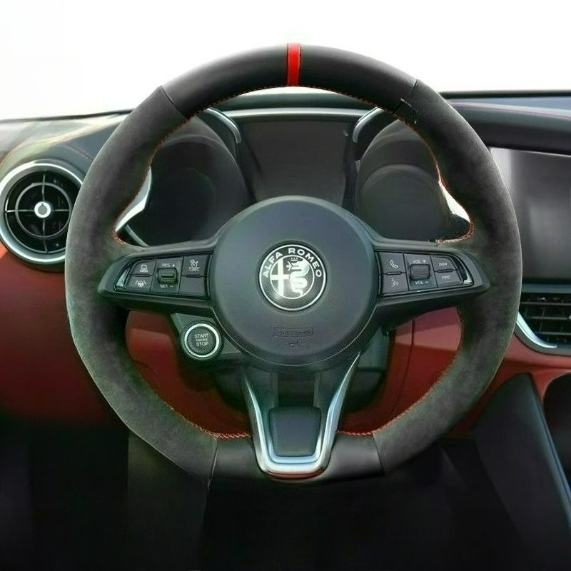 핸드 스티치 리노베이션 논슬립 내마모성 블랙 가죽 자동 - Car Steering Wheel Cover Anti Slip Breathable 리뷰 및 가격